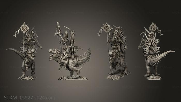 Figurines heroes, monsters and demons (Raptor Rider Hero, STKM_15527) 3D models for cnc