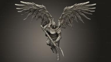 Figurines heroes, monsters and demons (Sicorra Aasimar Paladin Wings, STKM_15528) 3D models for cnc