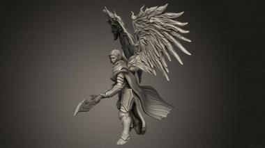 Figurines heroes, monsters and demons (Sicorra Aasimar Paladin Wings, STKM_15528) 3D models for cnc