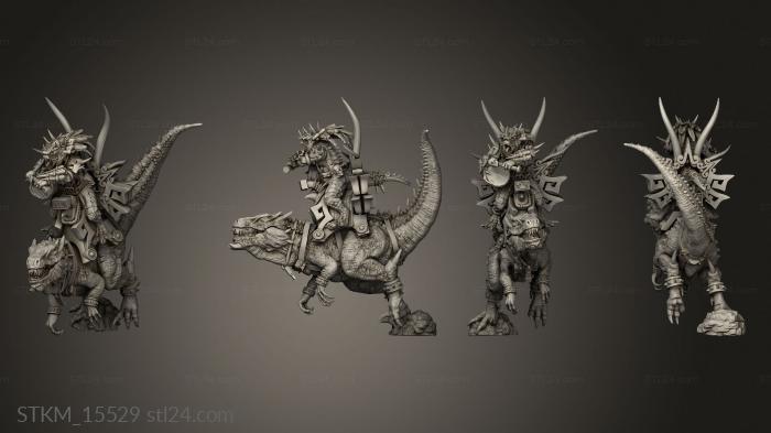 Figurines heroes, monsters and demons (Raptor Riders Command Champion, STKM_15529) 3D models for cnc