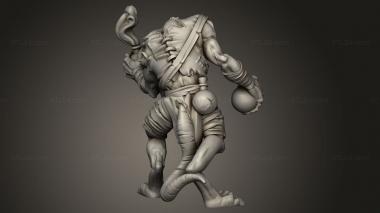 Figurines heroes, monsters and demons (Rat Alchemist Man First Form, STKM_15532) 3D models for cnc