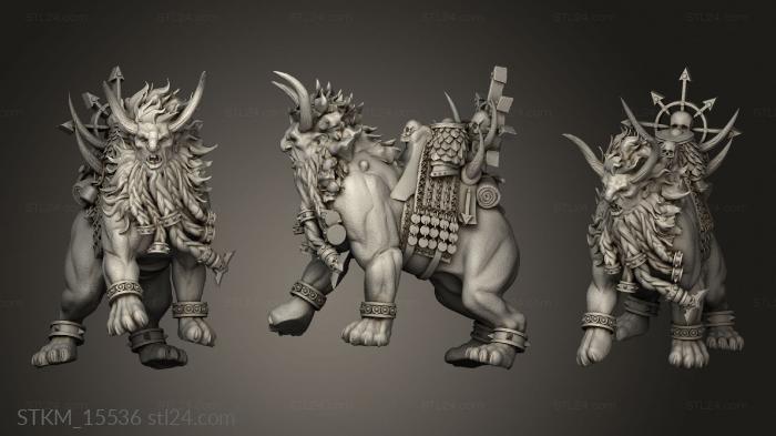 Figurines heroes, monsters and demons (LAMASSU WINGED FERAL, STKM_15536) 3D models for cnc