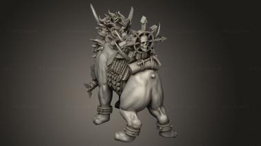 Figurines heroes, monsters and demons (LAMASSU WINGED FERAL, STKM_15536) 3D models for cnc