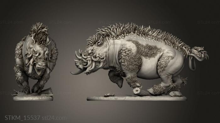 Figurines heroes, monsters and demons (The Worthy Prey Dire Boar, STKM_15537) 3D models for cnc