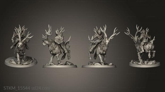Figurines heroes, monsters and demons (Sylvan Knights Stag Ridered, STKM_15544) 3D models for cnc