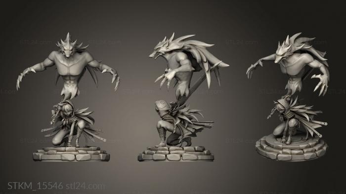 Figurines heroes, monsters and demons (Razor Genshin Impact, STKM_15546) 3D models for cnc