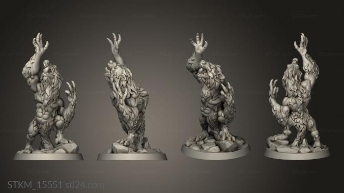 Figurines heroes, monsters and demons (orbiter Desolate Plains wolfmana, STKM_15551) 3D models for cnc