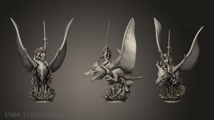 Figurines heroes, monsters and demons (Luis Royo Taarna Dragon Wing LA, STKM_15552) 3D models for cnc