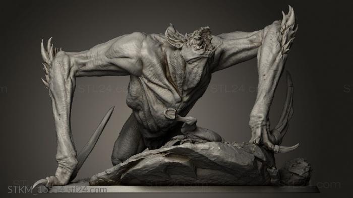 Figurines heroes, monsters and demons (Immortalis Cling Bats Bat Scream, STKM_15554) 3D models for cnc