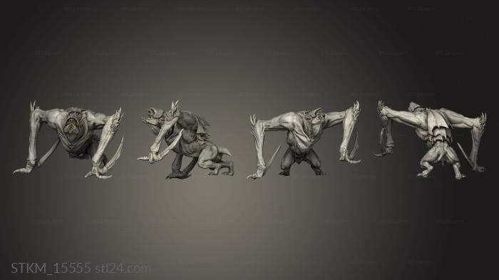 Статуэтки герои, монстры и демоны (Бессмертные Цепляются За Летучих Мышей, STKM_15555) 3D модель для ЧПУ станка