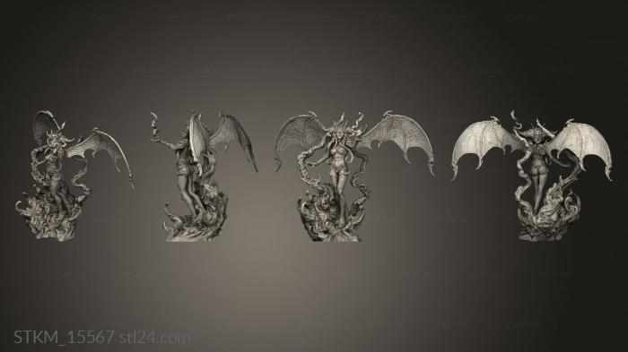 Статуэтки герои, монстры и демоны (Любовницы Отчаиваются В Битве Королевы Наамы, STKM_15567) 3D модель для ЧПУ станка