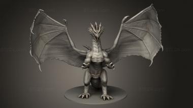 Figurines heroes, monsters and demons (Red Dragon Ancient, STKM_15587) 3D models for cnc