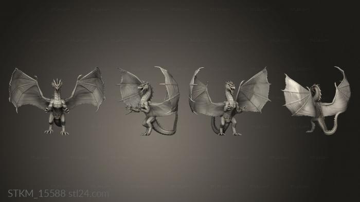 Статуэтки герои, монстры и демоны (Древний стенд Красного Дракона, STKM_15588) 3D модель для ЧПУ станка