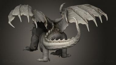 Figurines heroes, monsters and demons (Red Dragon Young stand, STKM_15593) 3D models for cnc