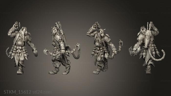 Figurines heroes, monsters and demons (redclay jan Tabaxi Attack, STKM_15612) 3D models for cnc