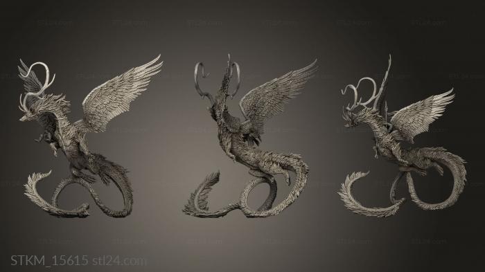 Figurines heroes, monsters and demons (Redleaf Wood Dragon Rider, STKM_15615) 3D models for cnc