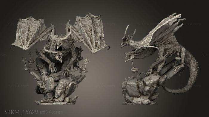 Figurines heroes, monsters and demons (reward Owed the Unstoppable Dragon, STKM_15629) 3D models for cnc