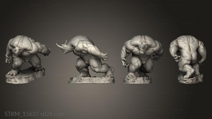 Figurines heroes, monsters and demons (Rhino all, STKM_15632) 3D models for cnc