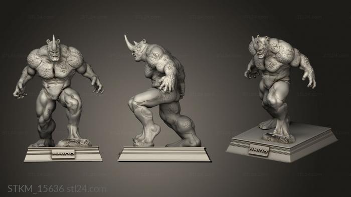 Figurines heroes, monsters and demons (RHINO VS SPIDERMAN, STKM_15636) 3D models for cnc