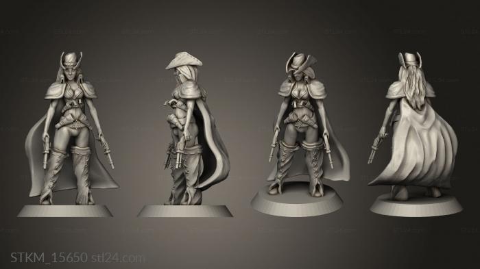 Figurines heroes, monsters and demons (Rifle Doctor Female Witch Hunters Violet, STKM_15650) 3D models for cnc