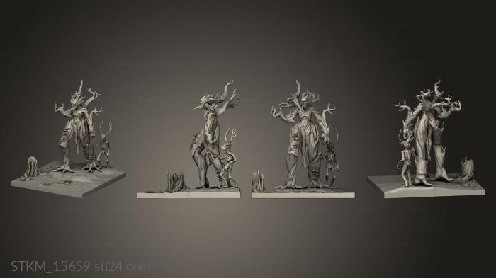 Статуэтки герои, монстры и демоны (Сказки Яги,мавров,Лешего Эндера, STKM_15659) 3D модель для ЧПУ станка