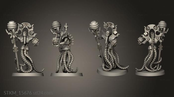 Figurines heroes, monsters and demons (Robot mago pulpo, STKM_15676) 3D models for cnc