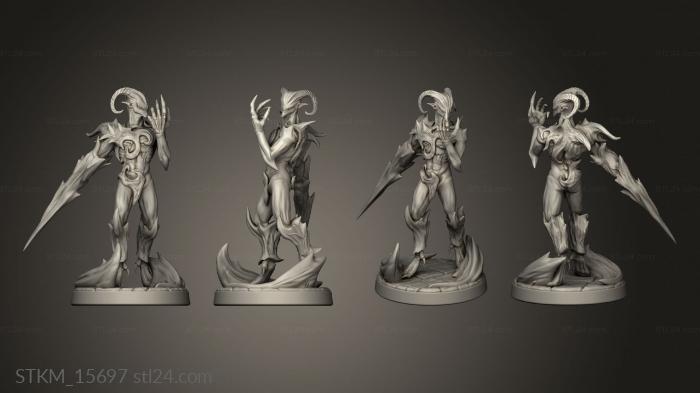 Статуэтки герои, монстры и демоны (Дремлющий Бог-Эгоист,Дьявол, STKM_15697) 3D модель для ЧПУ станка