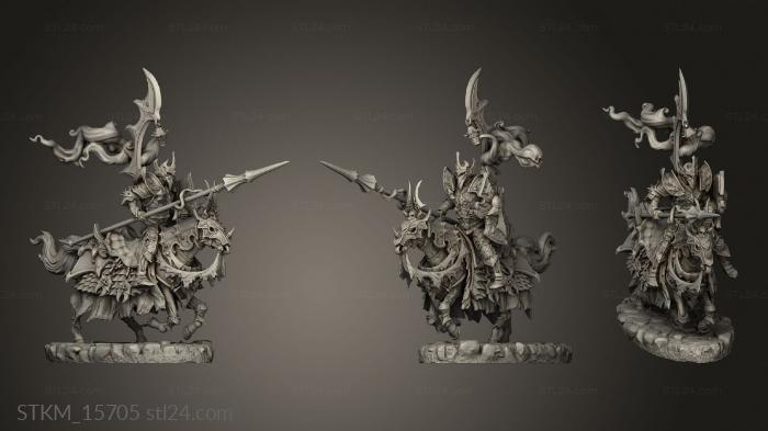 Статуэтки герои, монстры и демоны (Кроваво-Красное Царство Ужасных Гусар, STKM_15705) 3D модель для ЧПУ станка
