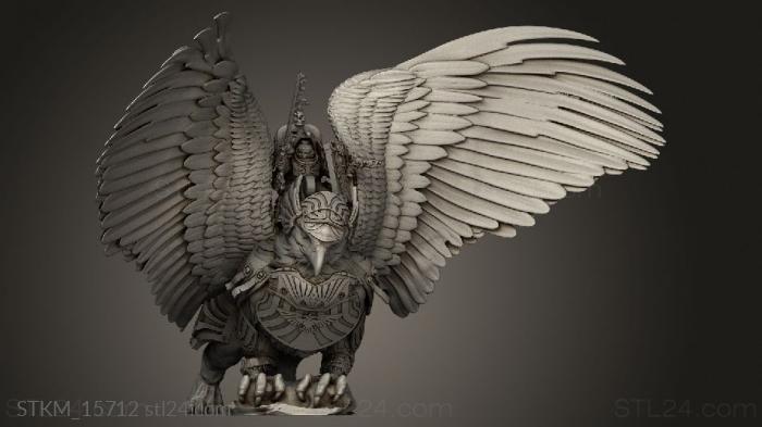 Figurines heroes, monsters and demons (royal griffin rider kgbz buah sudah Legs, STKM_15712) 3D models for cnc