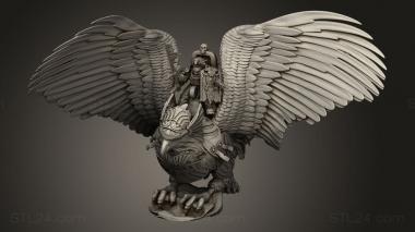 Figurines heroes, monsters and demons (royal griffin rider kgbz buah sudah Legs, STKM_15712) 3D models for cnc