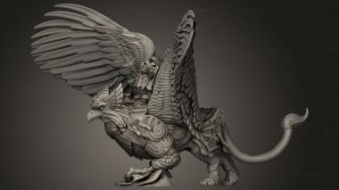 Figurines heroes, monsters and demons (royal griffin rider kgbz buah sudah Legs, STKM_15712) 3D models for cnc