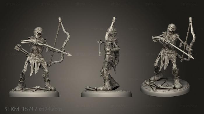 Figurines heroes, monsters and demons (Valkyries and Draugr archer, STKM_15717) 3D models for cnc