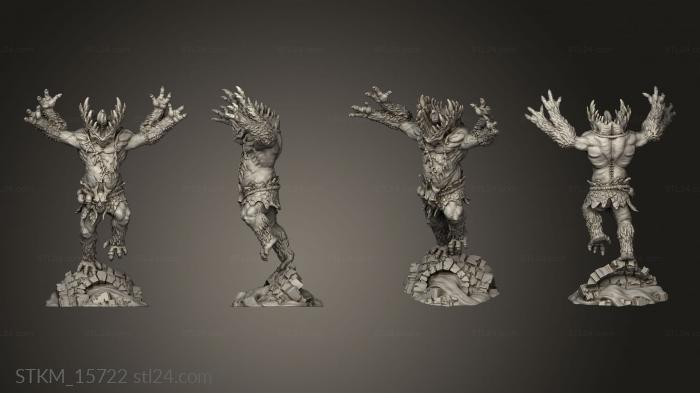 Figurines heroes, monsters and demons (Ruins Madness Gug Jumping, STKM_15722) 3D models for cnc