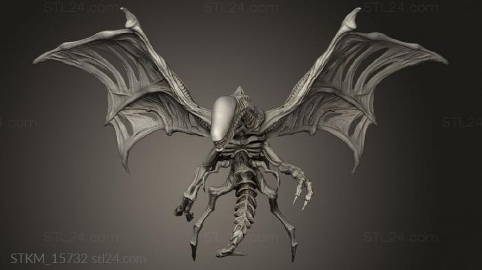 Figurines heroes, monsters and demons (ALIEN FLYING SAVAGE FLYER, STKM_15732) 3D models for cnc