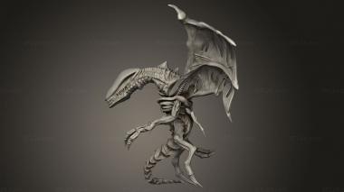 Figurines heroes, monsters and demons (ALIEN FLYING SAVAGE FLYER, STKM_15732) 3D models for cnc