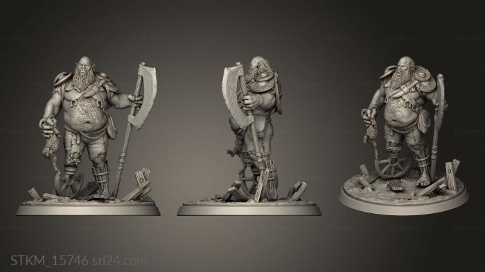 Figurines heroes, monsters and demons (Enemies Half Ogre Bandit, STKM_15746) 3D models for cnc