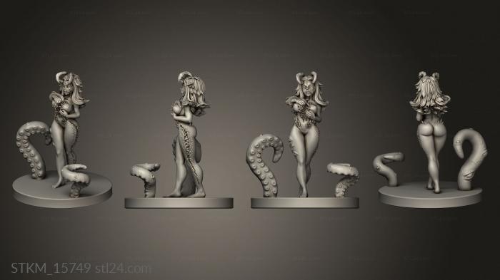 Figurines heroes, monsters and demons (Vessel Pinup, STKM_15749) 3D models for cnc
