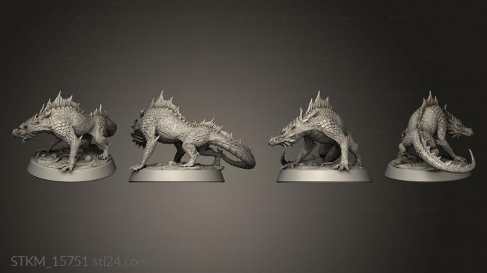 Figurines heroes, monsters and demons (Festering Swamp Drake, STKM_15751) 3D models for cnc