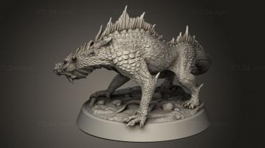 Figurines heroes, monsters and demons (Festering Swamp Drake, STKM_15751) 3D models for cnc