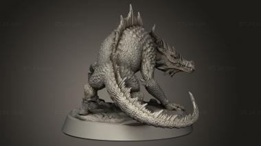 Figurines heroes, monsters and demons (Festering Swamp Drake, STKM_15751) 3D models for cnc