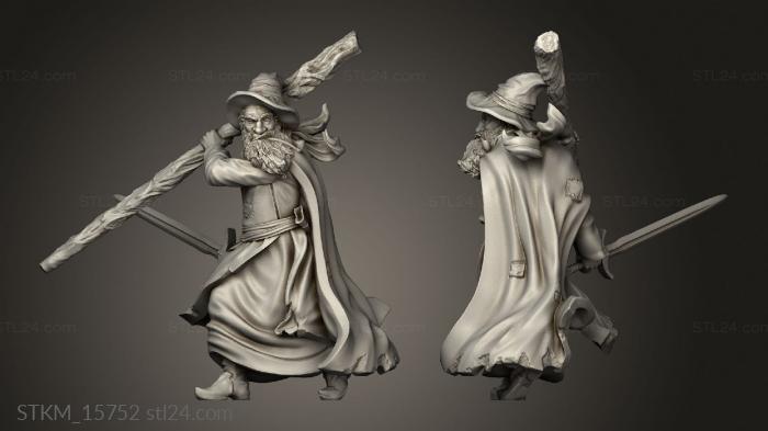 Figurines heroes, monsters and demons (Gollner fighting, STKM_15752) 3D models for cnc