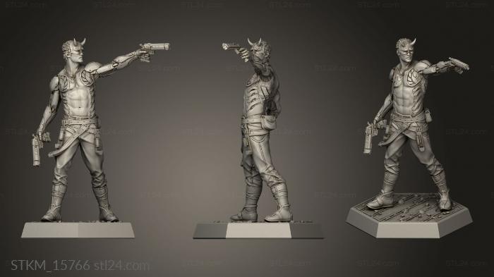 Figurines heroes, monsters and demons (Neon Warrior Street Aniki, STKM_15766) 3D models for cnc