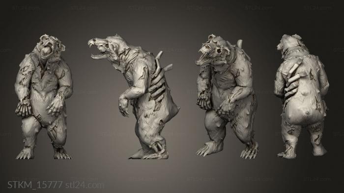 Figurines heroes, monsters and demons (The Lost Cave Throwback Undead Bears a 21, STKM_15777) 3D models for cnc