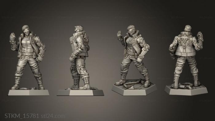 Figurines heroes, monsters and demons (Overclock Crisis Gila, STKM_15781) 3D models for cnc