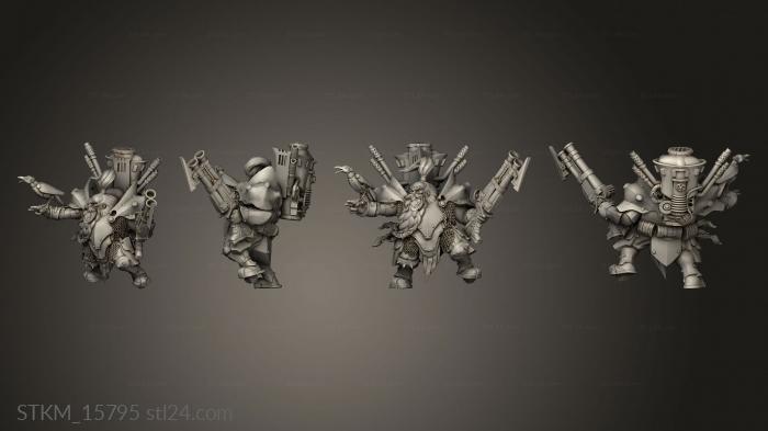Статуэтки герои, монстры и демоны (Войска Дворфов Арк-Ан-Дар Дробят Хром, STKM_15795) 3D модель для ЧПУ станка