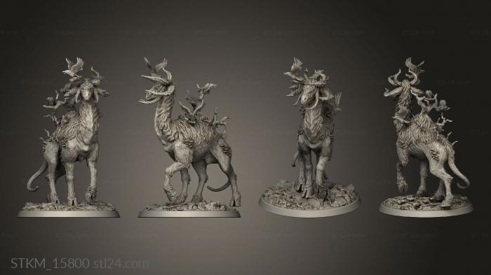 Figurines heroes, monsters and demons (Tangleheart Forest Catoblepas Catoblepas, STKM_15800) 3D models for cnc