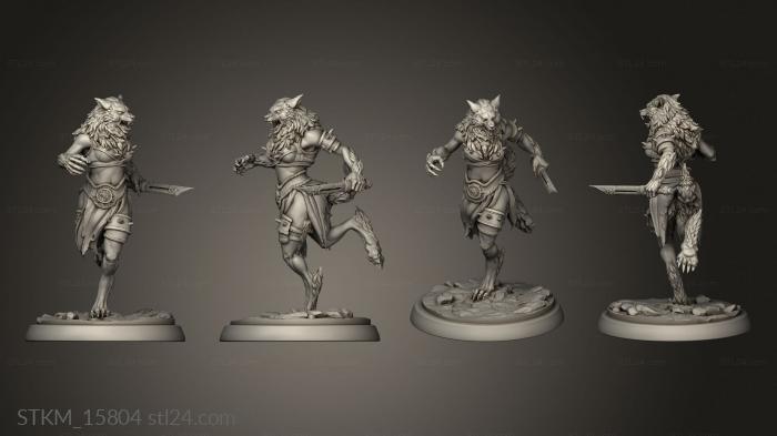 Figurines heroes, monsters and demons (White Werewolf Tavern females female female, STKM_15804) 3D models for cnc