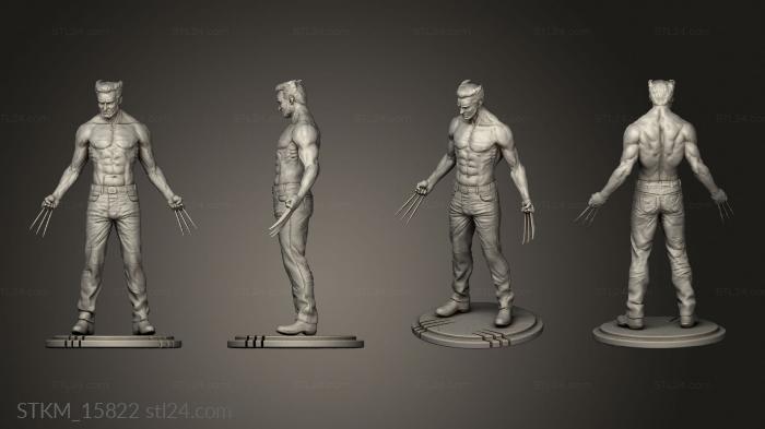 Figurines heroes, monsters and demons (WOLVERINE ust, STKM_15822) 3D models for cnc