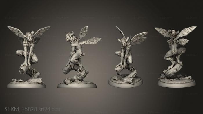 Figurines heroes, monsters and demons (White Werewolf Tavern Magic Forest Mephit, STKM_15828) 3D models for cnc