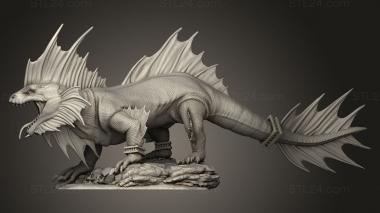 Figurines heroes, monsters and demons (SALAMANDERS salamander, STKM_15840) 3D models for cnc